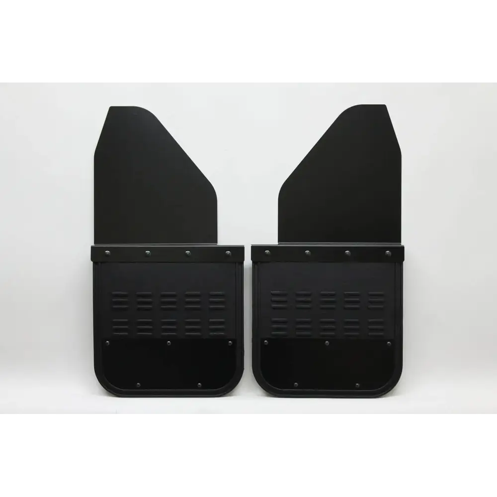 16" Long Black Universal Kickback Mud Flaps W/ 2" Kickback - AIHOFFSET-16-BPC